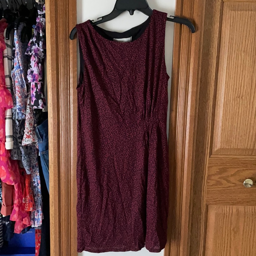 Loft petite animal print dress, great for work, S